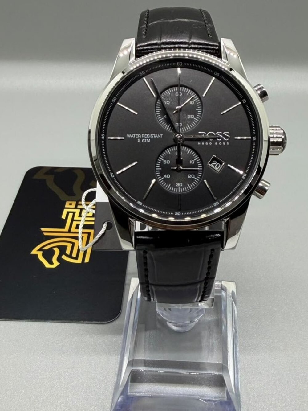 HUGO BOSS Jet Dark Grey Leather Men's Watch – Ref. HB1513279